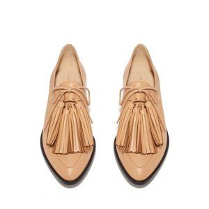 Loeffler Randall Jasper Tan Tassel Oxfords